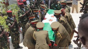 Burundi's security chief Adolphe Nshimirimana was buried in Bujumbura on August 22