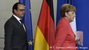 Rais Francois Hollande wa Ufaransa na Kansela Angela Merkel wa Ujerumani mjini Berlin.