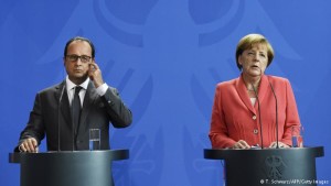 Rais Francois Hollande wa Ufaransa na Kansela Angela Merkel wa Ujerumani mjini Berlin.