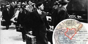 This picture dated May 1941 shows foreign Jews, especially Polish Jews, get off the train in Pithiviers, France. More than 3,000 Jews where arrested by the Paris police and imprisoned in the transit camps of Pithiviers. Inset, British East Africa Protectorate. PHOTOS | AFP | FILE  