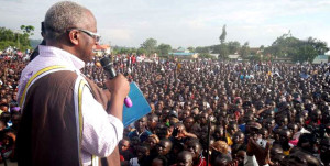  Amama Mbabazi addresses his first rally at the Mbale municipality cricket grounds on September 7, 2015. PHOTO | DAVID MAFABI  By GAAKI KIGAMBO, TEA Special Correspondent