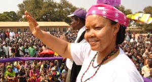 ACT Wazalendo Chairperson who is also the party's flag bearer in the forthcoming presidential elections, Anna Mgwira addresses supporters at various gatherings during her presidential campaigns 