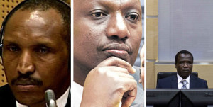 From left, Bosco Ntaganda, William Ruto and Dominic Ongwen. PHOTOS | FILE   By TREVOR ANALO